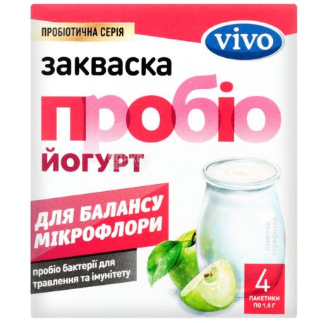 Vivo Probio, 4 * 1g, Dry bacterial starter culture