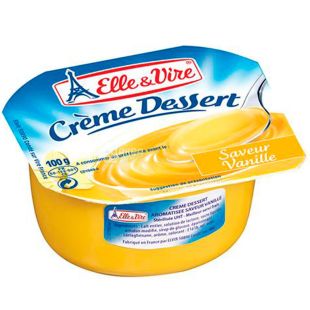 Elle & Vire, 100 г, Крем-десерт, Ваніль