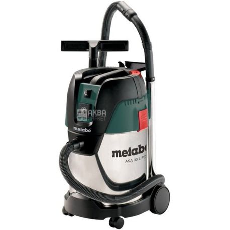 Metabo ASA 30 L PC Inox, Промышленный пылесос, 9,6 кг