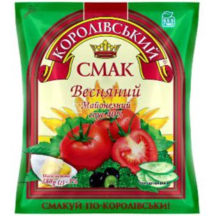  Королевский вкус, майонезный соус Весенний 40%, 380 г