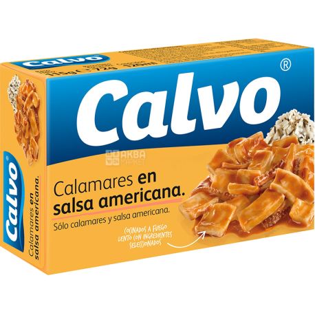  Calvo, Sliced ​​Squids in American Sauce, 115 g