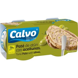 Calvo, 2 шт. х 75 г, Паштет из тунца с оливками