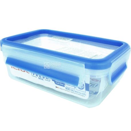 Tefal, Food container, plastic, blue, 800 ml