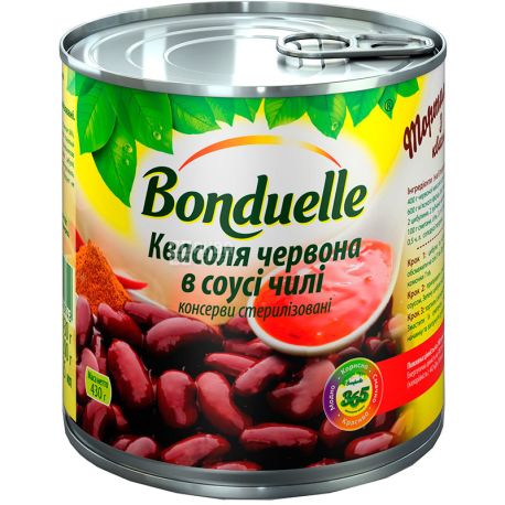 Bonduelle, 425 мл, Фасоль красная, в соусе Чили