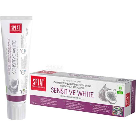 Splat Professional, Sensitive White, 100 мл, Зубна паста Аурум Вайт