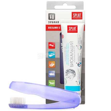 Splat Professional, 40 мл, Дорожный набор, зубная паста и щетка-футляр, Ультракомплекс