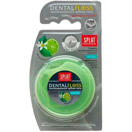 Splat, Professional DentalFloss, 30 м, Зубная нить с ароматом бергамота и лайма