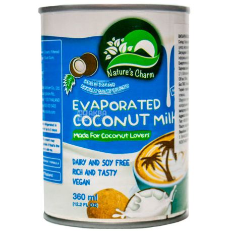 Nature's Charm, 360 ml, Evaporated Coconut Milk, 7.2%