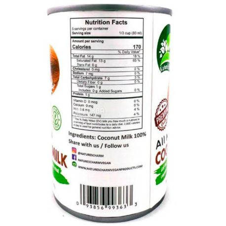 Nature's Charm, 400 ml, Coconut Milk