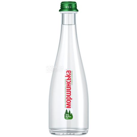 Morshynska, 0.33 l, Lightly carbonated water, Premium, glass, glass