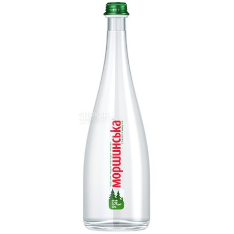 Morshynska, 0,75 l, Lightly carbonated water, Premium, glass, glass