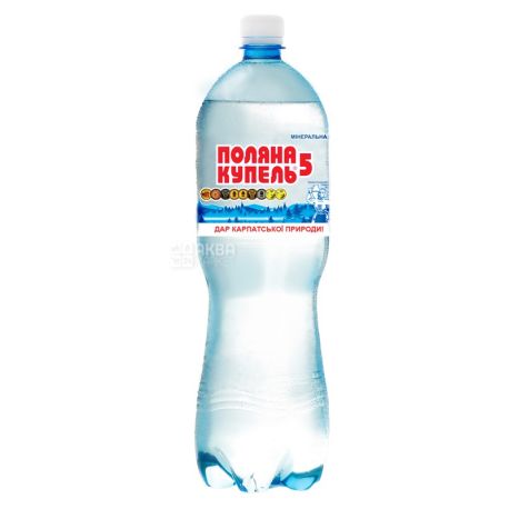 Поляна Купель-5, 1,5 л, Вода минеральная газированная, ПЭТ