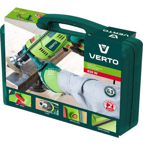 VERTO 50G522, Дрель ударная, 850 Вт