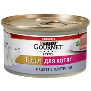 Gourmet Gold, 85 г, Паштет для кошенят, з телятиною