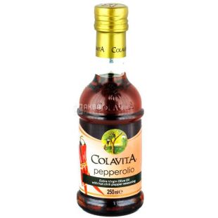 Colavita, 0,25 л, Олія оливкова з перцем чилі, нерафінована, Extra Virgin