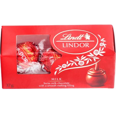 Lindt Lindor, Конфеты молочный шоколад, 37 г