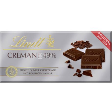 Lindt, Шоколад чорний, 49%, 100 г