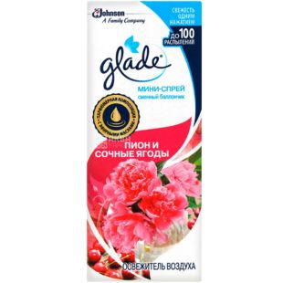 Glade, Півонія і соковиті ягоди, 10 мл, Освіжувач повітря мікроспрей, змінний балон