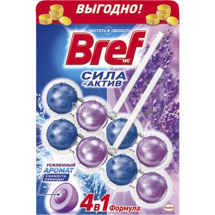 Bref Power Aktiv 4в1, 2 шт., Блок для унітаза Бреф, Свіжість лаванди