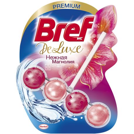 Bref De Luxe, 1 шт., Блок для унитаза Бреф, Нежная магнолия