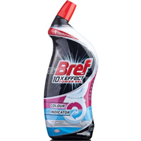 Bref Power 10в1, Max White, 700 мл, Гель для чищення і дезінфекції унітазів