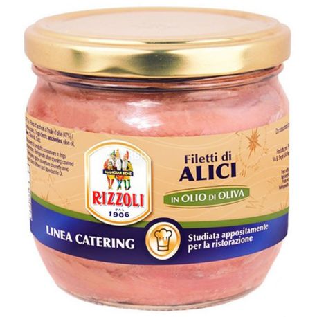 Rizzoli, 380 г, Філе анчоуса, в оливковій олії