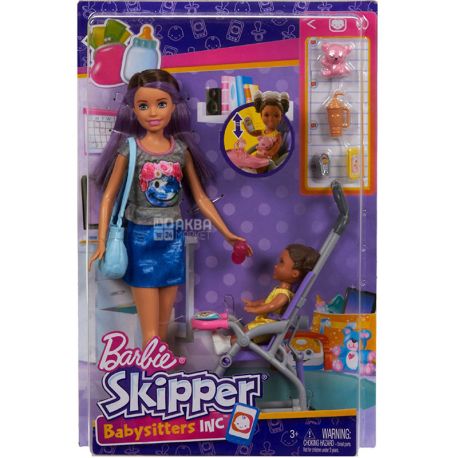 Barbie Skipper Babysitters, Barbie Game Set, Caring