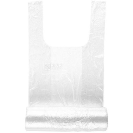 Inpak, 200 pcs., Plastic bag-shirt, in a roll, 22 + 12 x 45cm