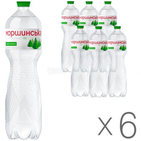 Моршинская, 1,5 л, Упаковка 6 шт., Вода минеральная слабогазированная, ПЭТ