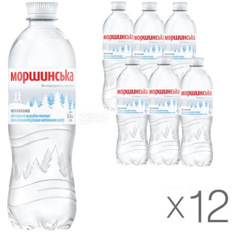 Моршинская, 0,5 л, Упаковка 12 шт., Вода минеральная негазированная, ПЭТ