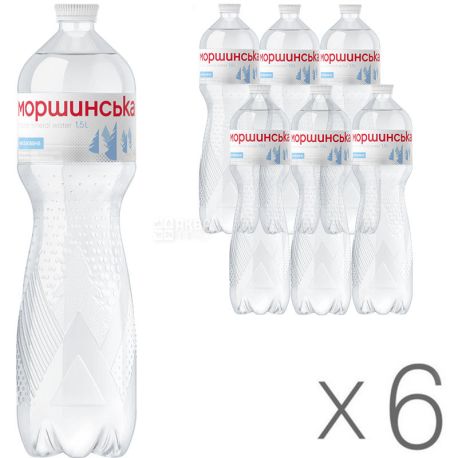 Моршинская, 1,5 л, Упаковка 6 шт., Вода минеральная негазированная, ПЭТ