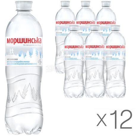 Моршинская, 0,75 л, Упаковка 12 шт., Вода минеральная негазированная, ПЭТ