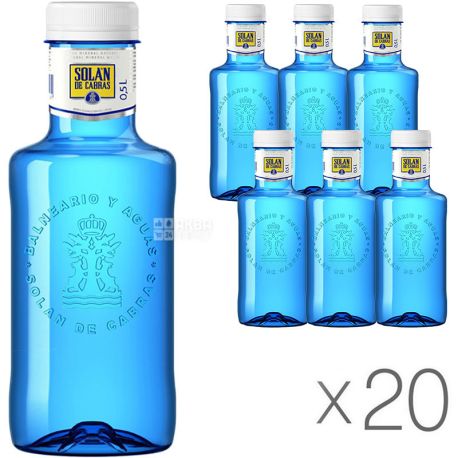 Solan de Cabras, 0,5 л, Упаковка 20 шт., Вода Солан де Кабрас, мінеральна негазована, ПЕТ