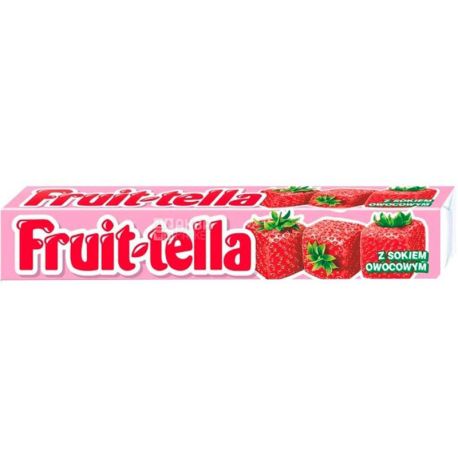Fruit-tella, 41 г, Цукерки жувальні Полуниця