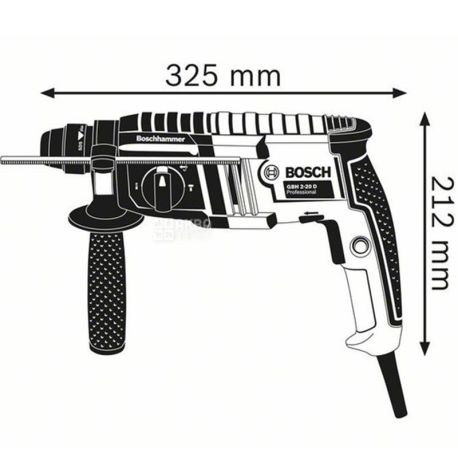 Bosch GBH 2-20 D, Перфоратор, 650 Вт