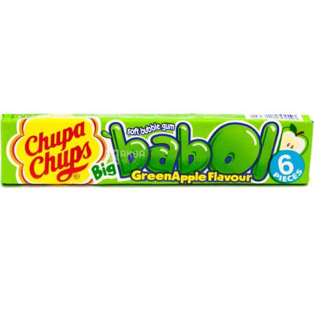 Chupa Chups Big Babol, 27 г, Жевательная резинка Яблоко