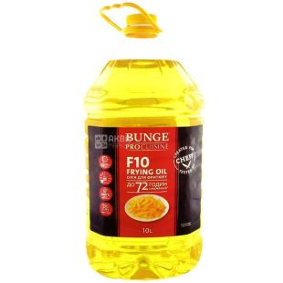 Bunge, Pro F10, 10 л, Масло подсолнечное для жарки и фритюра, высокоолеиновое  