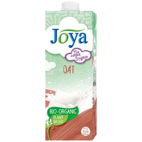 Joya Oat Organic, 1 л, Джоя, Овсяное молоко, органическое, без сахара и лактозы
