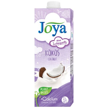 Joya Kokos Coconut Calcium, 1 л, Джоя, Кокосове молоко, з кальцієм і вітамінами
