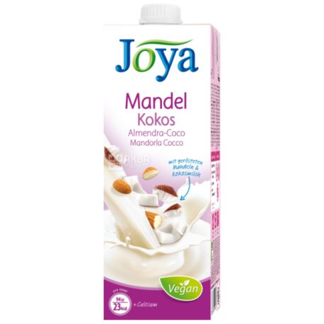 Joya Mandel Kokos Calcium, 1 л, Джоя, Кокосовое молоко, с миндалем и кальцием