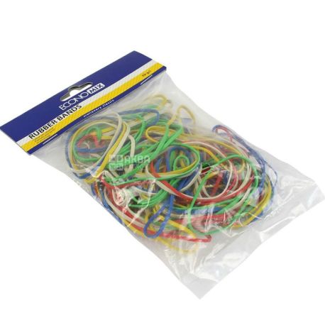 Economix, 50 g, Rubber bands for money, assorted