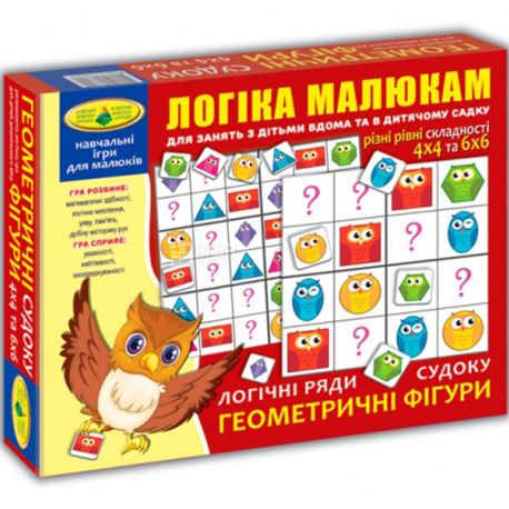 Киевская фабрика игрушек, Настольная игра Логика малышам в ассортименте, для детей от 3 до 6 лет 