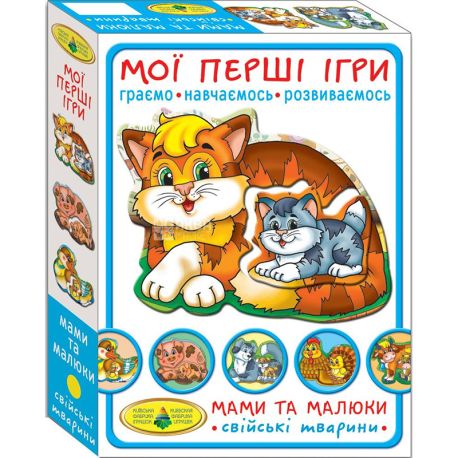 Киевская фабрика игрушек, Настольная игра Мамы и дети в ассортименте, от 3-х лет 