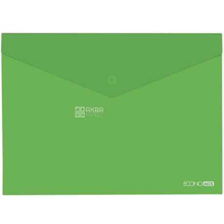 Economix, Button envelope, A4, green
