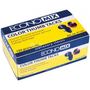 Economix, 100 шт, Кнопки кольорові