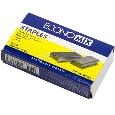 Economix, 1000 pcs, Staples for stapler № 24/6