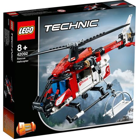 LEGO, Конструктор, Спасательный вертолет, пластик, 325 деталь, для детей с 8 лет