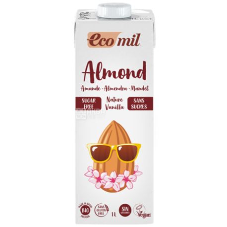 Ecomil, Nature Vanilla, 1 L, Ekomil, Herbal Drink, Vanilla Almond, Sugar Free