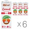 Ecomil, Coconut milk, 1 л, Экомил, Растительный напиток, Кокос без сахара, Упаковка 6 шт.