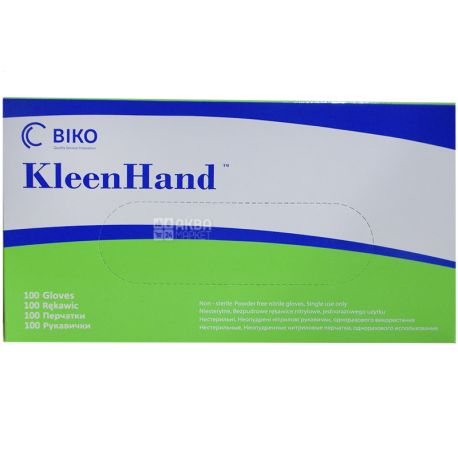 KleenHand, 100 шт., Рукавички нітрилові, нестерильні, без пудри, розмір L